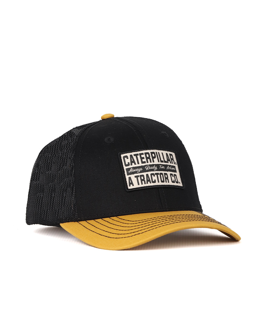 TRUCKER PATCH HAT PITCH BLACK OS